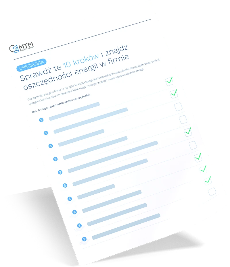 checklista 10 miejsc na oszczędność energii w firmie